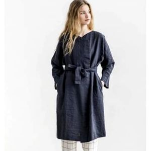 Not Perfect Linen Black Heavyweight Amsterdam Coat Small/Medium